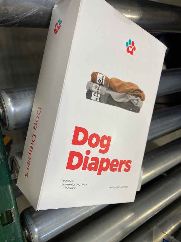 Photo 1 of Pet Parents® Washable Dog Diapers (3pack) + Extendrs® of Durable Doggie Diapers, Premium Dog Diapers Female (Medium, Natural)