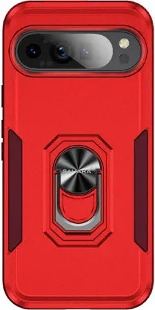 Photo 1 of Red Caka for Google Pixel 9 Pro XL Case [Full Camera Protection], [360°Rotated Kickstand Ring] [Heavy Duty Protection] Hard Rugged Protective Phone Cover for Pixel 9 Pro XL - 