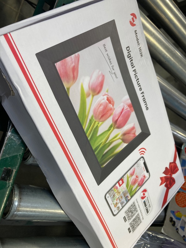 Photo 1 of Frameo 10.1 Inch WiFi Digital Picture Frame, 1280x800 HD IPS Touch Screen Photo Frame Electronic, 32GB Memory, Auto-Rotate, Wall Mountable, Share Photos/Videos Instantly via Frameo App from Anywhere