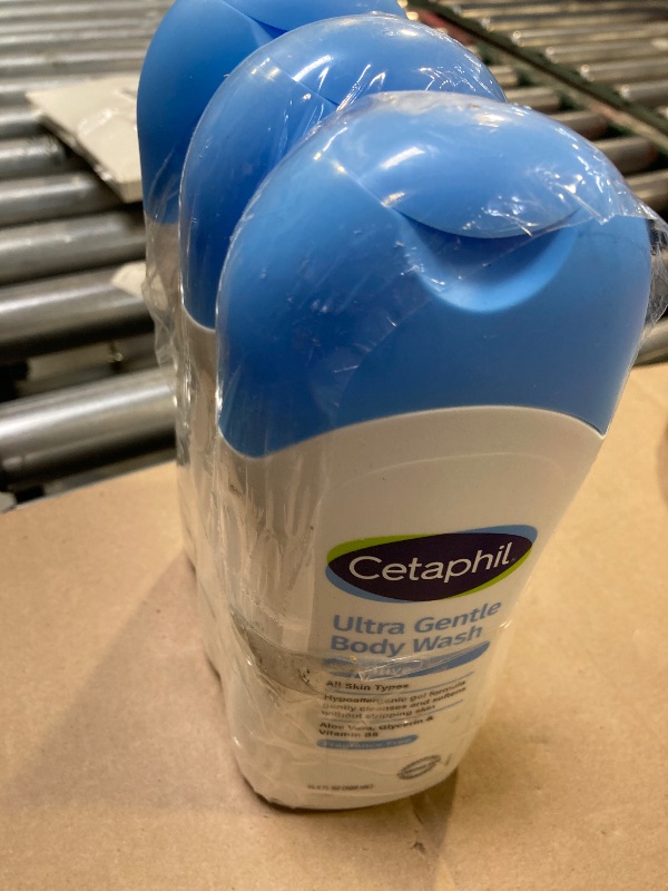 Photo 1 of Cetaphil Ultra Gentle Refreshing Body Wash, For Dry to Normal, Sensitive Skin, 16.9oz Pack of 3, Aloe Vera, Calendula, Vitamin B5, Hypoallergenic, Paraben Free, Fragrance Free, Dermatologist Tested