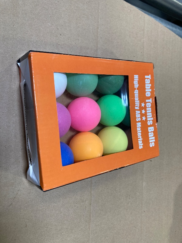 Photo 1 of meizhouer Ping Pong Balls 12 Pack: 3 Star 40mm Colored Table Tennis Balls for Outdoor Practice Yard Party Kids Game Cat Toys(Pack of 12 - Multicolour)