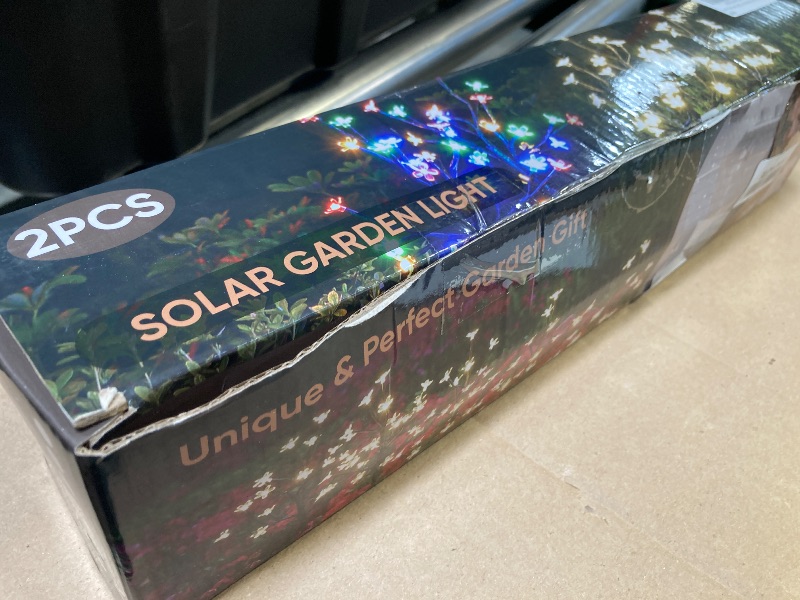 Photo 1 of IUEECEN Solar Garden Lights Garden Decor, Solar Flowers Lights Outdoor Decorative,2Pack 40LED Solar Lights Outdoor Garden Waterproof for Outside Yard,Lawn,Patio,Pathway Decorations Gardening Gifts