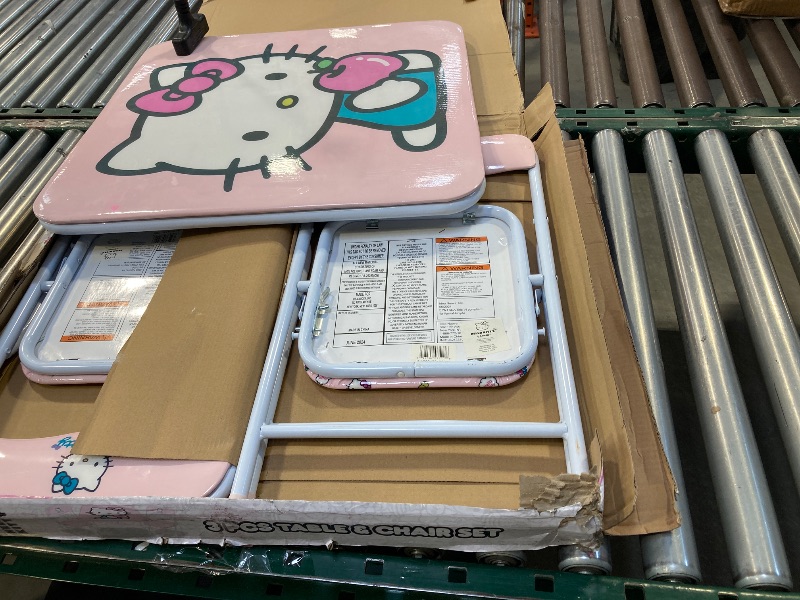 Photo 1 of Hello Kitty Kids Table And Chairs Set For 2 3 4 Year Old Girls Toddlers Folding