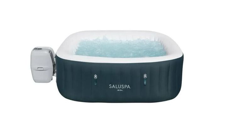 Photo 1 of SaluSpa Ibiza 6 AirJet Outdoor Inflatable Square Hot Tub 4-6 Person with 821808104475