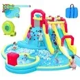 Photo 1 of Neche 7 in 1 Large Inflatable Water Slide Bounce House ,220.4" x 102.3" x 193.3",With 750w Blower,2 Water Slides, Double Blow up Splash,Deep Pool,Climbing Wall,Water Canon