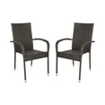 Photo 1 of Hialeah Wicker Dining Chair Set - Set of 2
