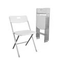 Photo 1 of Mainstays Resin Seat & Back Folding Chair, White, 4-Pack