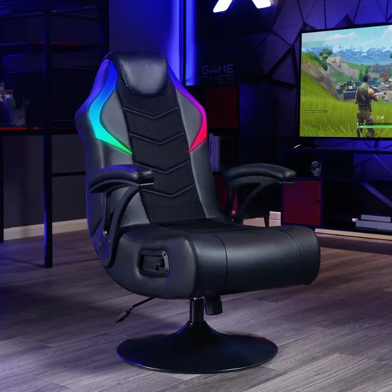 Photo 1 of USED---X Rocker 7004001 Nemesis RGB Pedestal Gaming Chair - Black