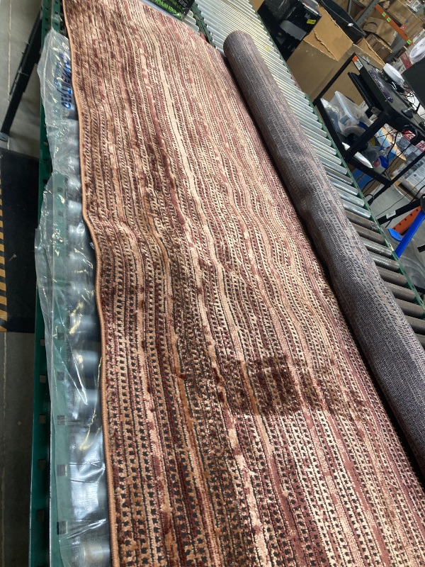 Photo 1 of 8.9x13.1ft brown black misha collection rug