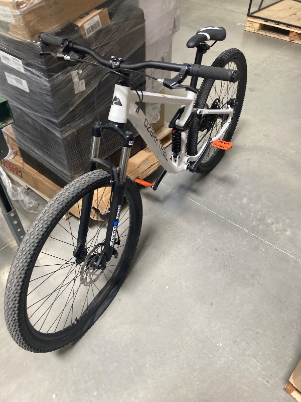 Photo 1 of Tired need air---Ozark Trail FS.2 Slalom Full Suspension Mountain Bike, 29" Wheels, Small Frame, Fits Riders 5'1" - 5'5", Off-White, Adult