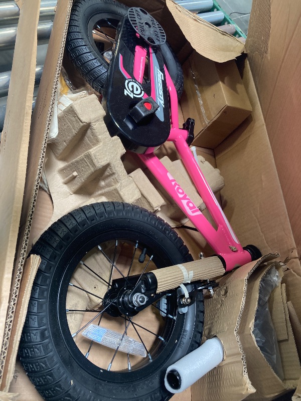 Photo 1 of RoyalBaby Freestyle EZ Toddlers Kids Bike, Easy Learn Balancing to Biking, 12 Inch Balance & Pedal Bicycle, Instant Assembly Boys Girls Ages 2-4 Years, 12" Pink