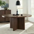 Photo 1 of Better Homes & Gardens Lillian Fluted Round Expandable Dining Table, Walnut Finish