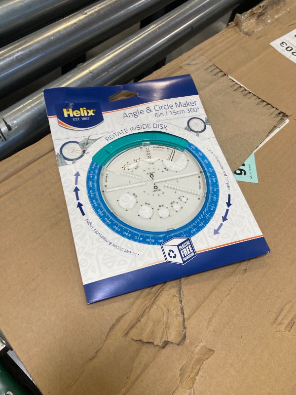 Photo 1 of Helix Angle and Circle Maker with Integrated Circle Templates, 360 Degree, 6 Inch / 15cm, Assorted Colors (36002)