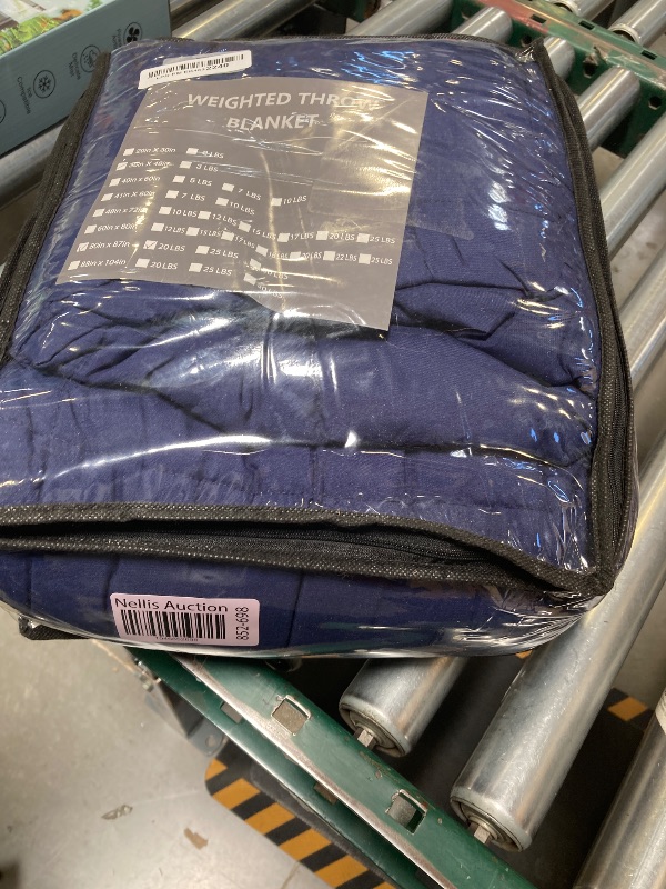 Photo 1 of yescool King Size Weighted Blanket for Adults (20 lbs, 80” x 87”, Blue) Cooling Heavy Blanket for Sleeping Perfect for 190-210 lbs, Breathable Blanket for Adults & Couple All Season, Machine Washable