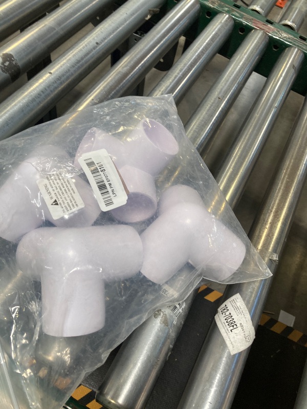 Photo 1 of 4 Way Pvc  Fittings 1-1/2 Inch, Zernmiarder White PVC Elbow Corner Side Outlet Tee Fitting, SCH40 Furniture Grade Pipe Connectors - Fits 1-1/2" Polyvinyl Chloride Pipes, 4 Pieces