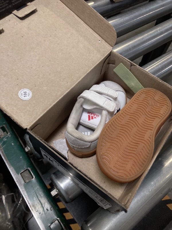 Photo 1 of adidas Baby VL Court 3.0 Sneaker, White/Team Royal Blue/Better Scarlet, 4 US Unisex Infant