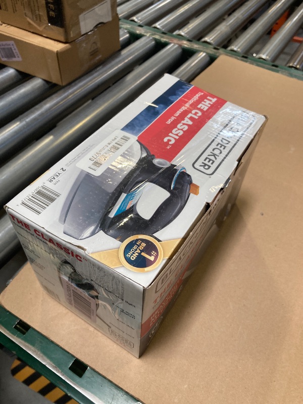 Photo 1 of BLACK+DECKER The Classic Iron, F67E-T, Aluminum Soleplate, Steam or Dry Ironing, 7 Temperature Settings, Anti-Drip