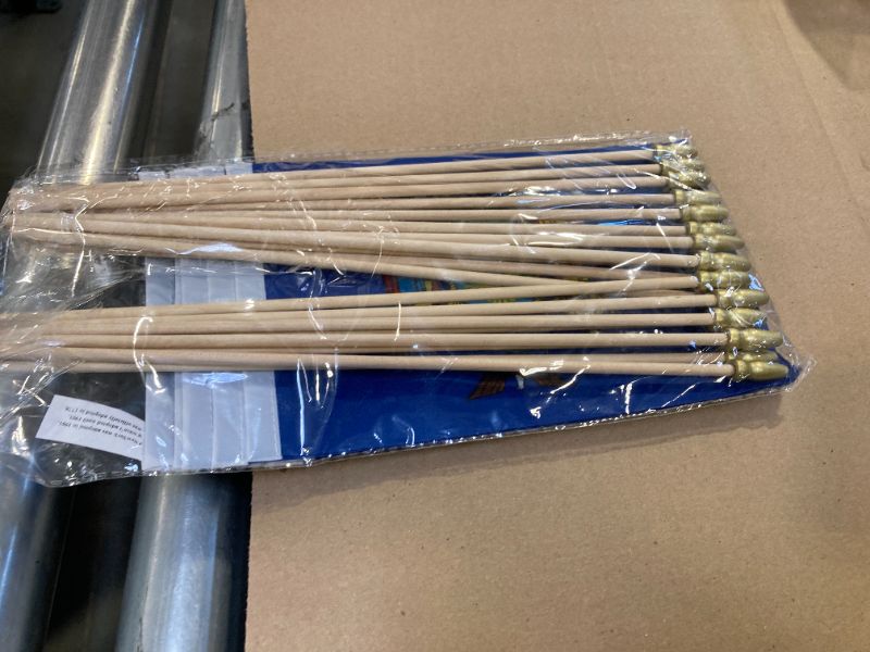 Photo 1 of Pack of 20 Handheld New York Flags - 5x8 Inch, Small NY Flags on Wood Sticks with Spear Top, Mini New Yorker Flag for Elections, Patriotic Decorations, Independence Day Celebrations