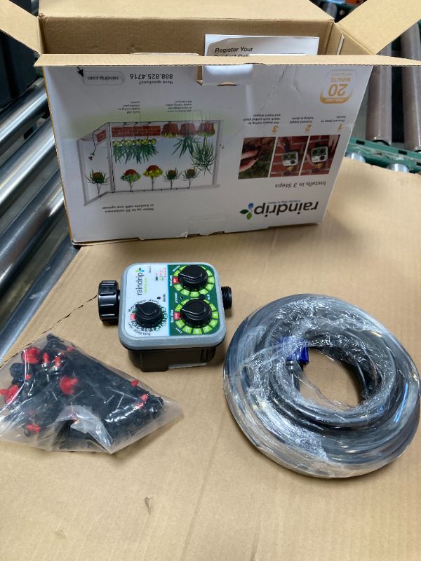 Photo 1 of Raindrip R560DP Automatic Drip Irrigation Watering Kit with Customizable Timer for Containers and Hanging Baskets 