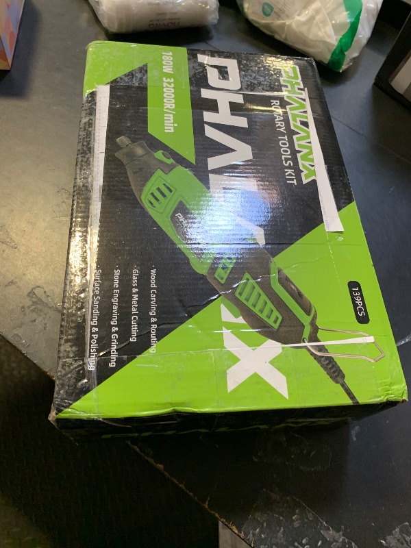 Photo 1 of 180W Rotary Tool Kit, 1.5-Amp PHALANX 6 Variable Speed with Flex Shaft, 8000-32000RPM Multi-Tool& 139pcs Accessories Kit, Power Multiuse Set Prefect for Crafting Projects and DIY Creations…