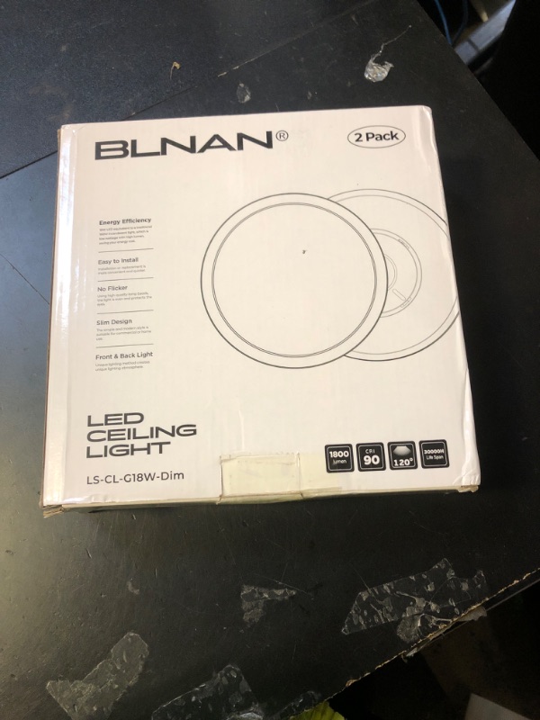Photo 1 of BLNAN LED Flush Mount Ceiling Light Fixture, Super Slim 9 Inch LED Ceiling Light, 3000K/4000K/5000K 3 Color Selectable Ceiling Lamp - Round Flat Light Fixture for Kitchen Bathroom Shower