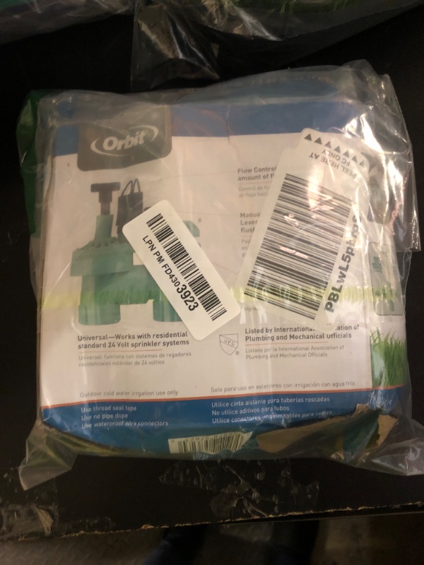 Photo 1 of 1-Pack Orbit 57623 3/4" FPT 100 Series Anti-Siphon Automatic Sprinkler Valve with Flow Control