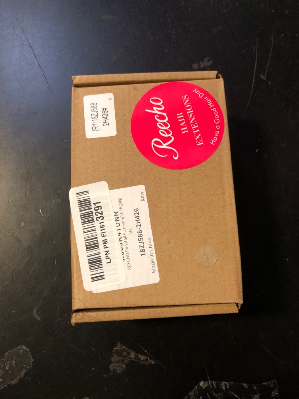 Photo 1 of REECHO Ponytail Extension, 18 Inch Claw Clip Ponytail Extension Curly Wavy Pony Tails Hair Extensions Synthetic Hairpiece for Women Daily, Chocolate Brown with Highlights