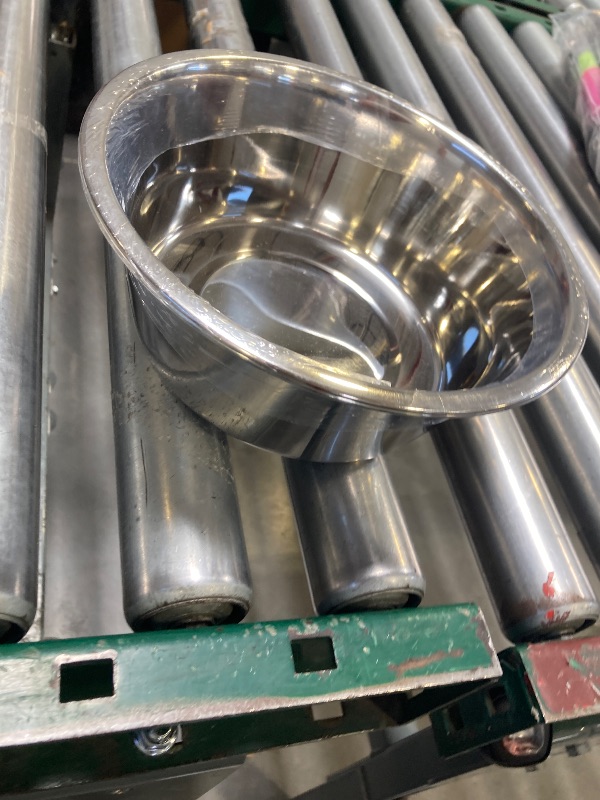 Photo 1 of Top Dog Chews - Two Large Stainless Steel Dog Bowl Set, Water & Food Dish for Any Sized Dog. No Stickers, 8", 2 Quarts, 64 OZ, 8 Cups.
