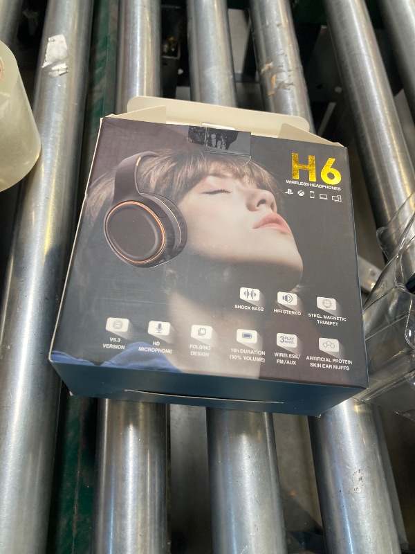 Photo 1 of OOYY Wireless Bluetooth Headphones with RGB LED Lighting, Foldable Over-Ear Headphones with Hidden Mic for Cell Phone, Laptop, PC, Suitable for School, Workouts, Listening Music, and Gaming