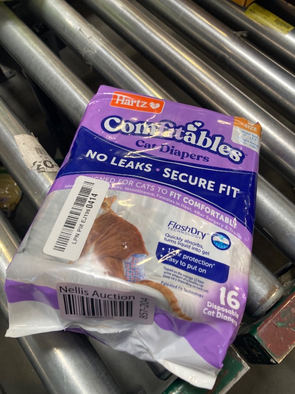 Photo 1 of Hartz Comfitables Cat Diapers, Size S 16 Count, Comfortable & Secure Fit, Easy to Put On