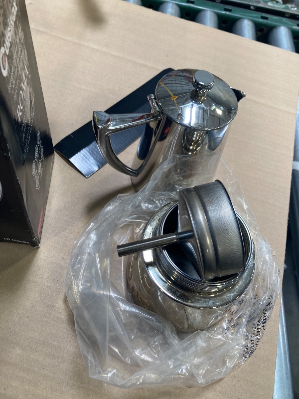 Photo 1 of Used-Needs cleaning--Cuisinox COF-10R Roma 10-Cup Stainless Steel Stovetop Moka Espresso Maker