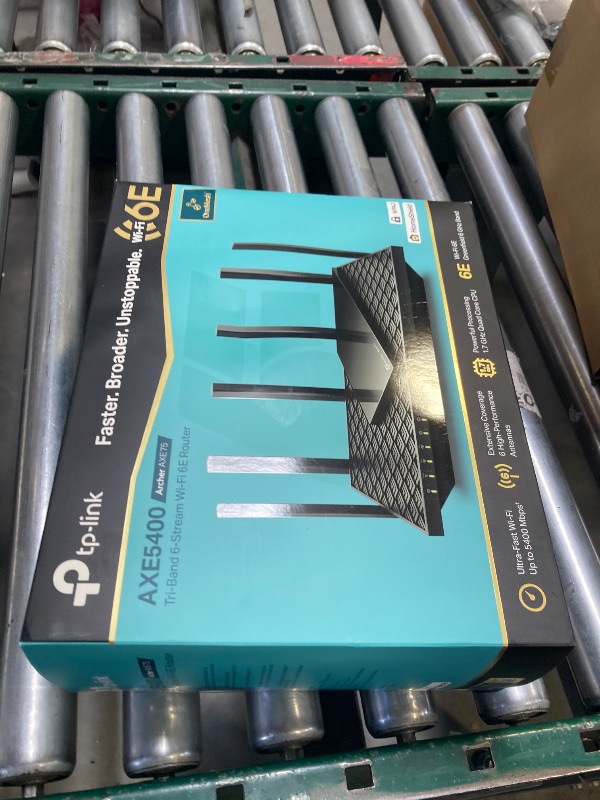 Photo 1 of TP-Link AXE5400 Tri-Band WiFi 6E Router (Archer AXE75)- Gigabit Wireless Internet Router, ax Router for Gaming, VPN Router, OneMesh, WPA3, Black