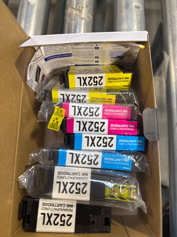 Photo 1 of LEMERO Remanufactured 252XL Ink Cartridges Replacement for Epson 252XL Ink Cartridges Combo Pack 252 XL for Epson Workforce WF-7110 WF-7710 WF-7720 WF-3640 WF-3620 WF-7610 WF-7620 Printer, 8-Pack