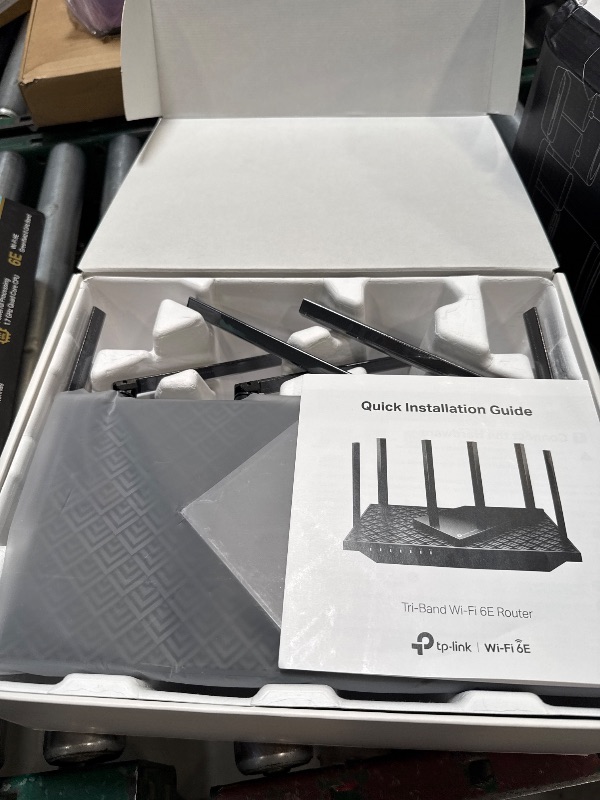 Photo 1 of TP-Link AXE5400 Tri-Band WiFi 6E Router (Archer AXE75)- Gigabit Wireless Internet Router, ax Router for Gaming, VPN Router, OneMesh, WPA3, Black