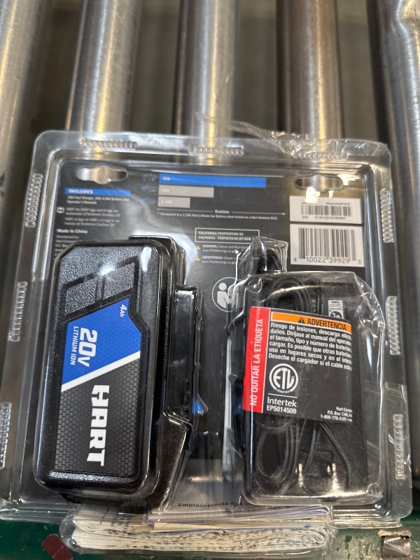 Photo 1 of HART 20V 4.0Ah Battery & Charger Kit - HGSK011 - for HART 20V Tools