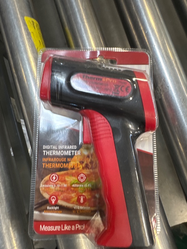 Photo 1 of ThermoPro Infrared Thermometer Gun TP30W Safe Non Contact Digital Laser Temperature Gun for Grill Pizza Oven Swimming Pool HVAC Kitchen Cooking
