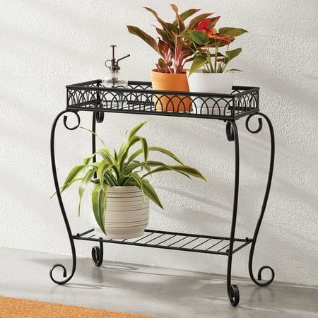 Photo 1 of Mainstays Traditional 2-tier Plant Stand 26 L X 13 W X 26 H
