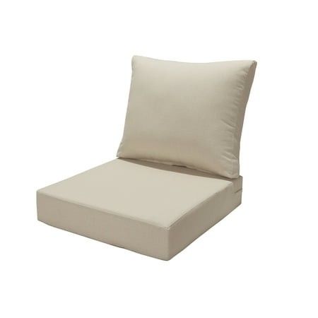 Photo 1 of Better Homes & Gardens 24 X 24 Premium Beige Outdoor 2 Piece Deep Seat Cushion