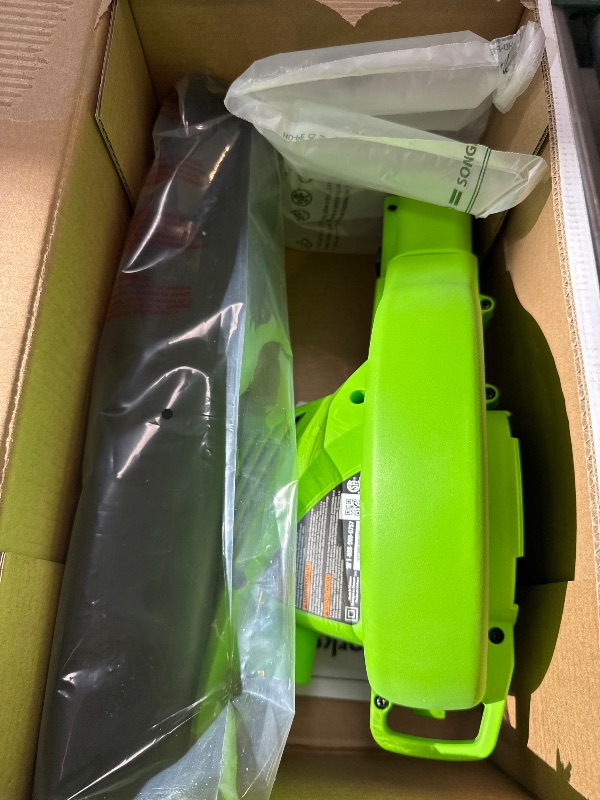 Photo 1 of Greenworks 9 Amp (170 CFM/180 MPH) 2-Speed Blower, 2401502