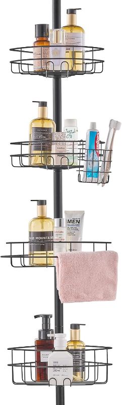 Photo 1 of VEVOR Shower Corner Caddy Tension Pole,, Multi-Functional Shower Tension Pole with Strong Load-Bearing Tray, Rust-Proof Easy-to-Install, Fit for Bathroom & Washroom
