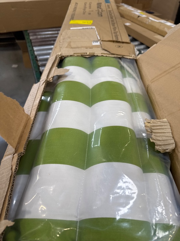 Photo 1 of Coral Coast GreenThick Stripe Pillow Top Hammock Green White Color Product Assembled Size 11.65 Ft L X 4.5 Ft W
