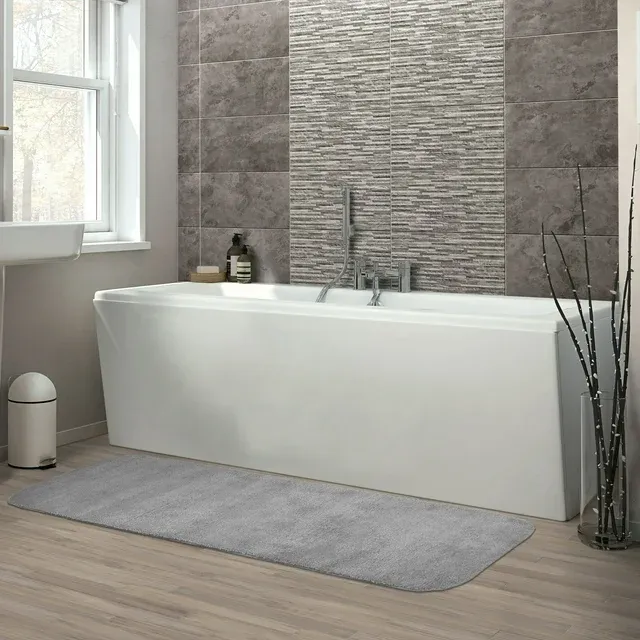 Photo 1 of  Gray Bathroom Runner, 21" x 60"
