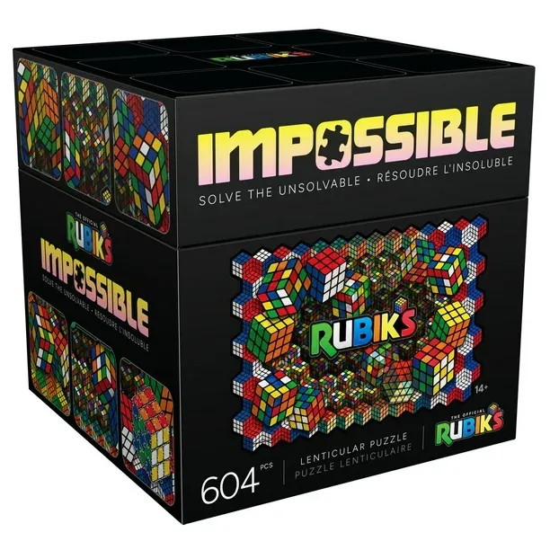 Photo 1 of Rubik’s Cube, Rubik’s Impossible Puzzle, 604-Piece Lenticular Puzzle, Ages 14+, Rubik’s Impossible Puzzle