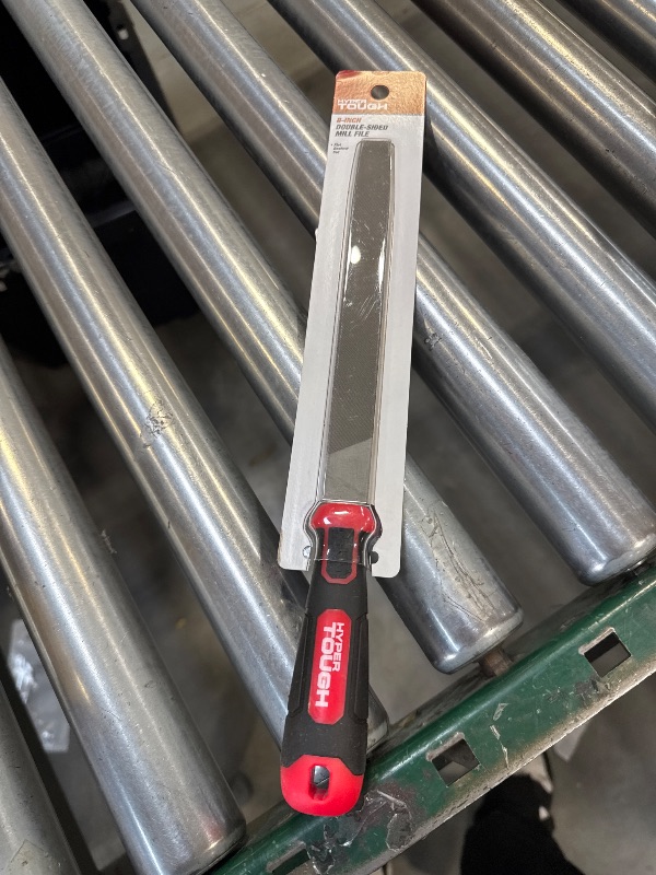 Photo 1 of Hyper Tough 8-Inch Steel Mill Bastard File with Ergonomic Soft Grip 2202V
