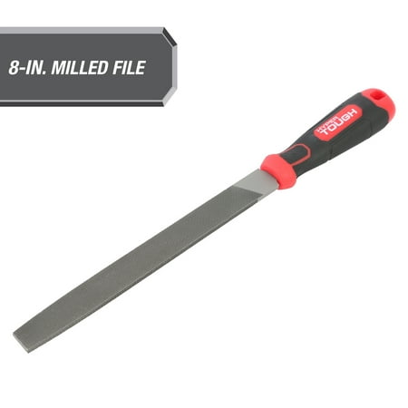 Photo 1 of Hyper Tough 8-Inch Steel Mill Bastard File with Ergonomic Soft Grip 2202V
