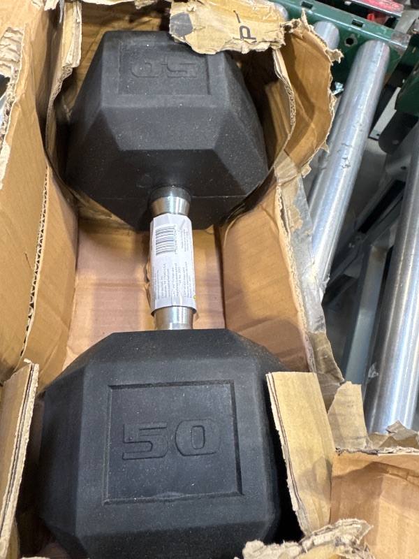 Photo 1 of CAP Barbell 50lb Coated Hex Dumbbell Single
