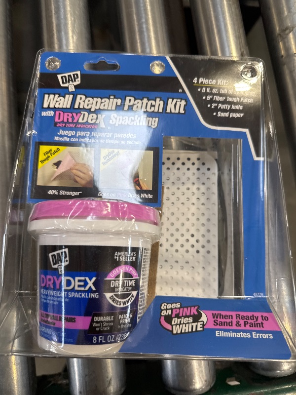 Photo 1 of DAP Drydex 1.75 ft. L x 6.5 in. W Spackling White Self Adhesive Wall Repair Kit