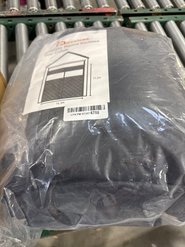 Photo 1 of Thermal Insulated Garage Door Curtain with Clear Window, 16ft x 7ft Winter Door Cover for 2 Car Garage Heat Insulation with Thicken Polyester Fiberfill & Durable Oxford Fabric, Waterproof