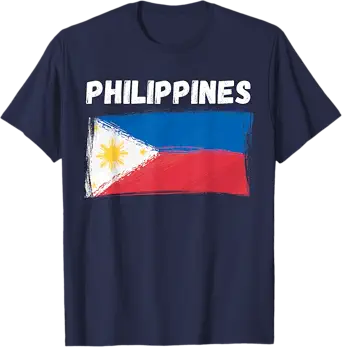 Photo 1 of Philippines Flag Holiday Vintage Grunge Filipino Flag T-Shirt