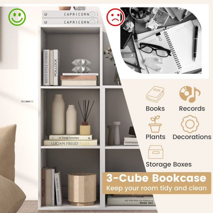 Photo 1 of  3-Cube Shelf, White